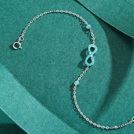 Pulsera Plata Infinito Turquesa de Plata