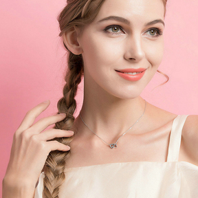 Collar Corazones Conectados de Plata