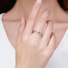 Anillo Arcos Paralelos en Plata