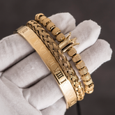 Pulsera Roman King Chapada en Oro de 18K